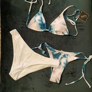 Zaful 3 Piece Tie Dye Bikini